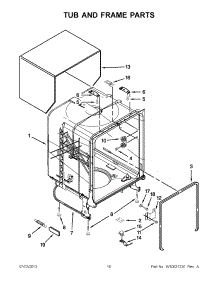 05 - Tub And Frame Parts parts for Whirlpool Dishwasher WDF310PLAT4 from AppliancePartsPros.com