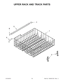 09 - Upper Rack And Track Parts parts for Whirlpool Dishwasher WDF310PLAT4 from AppliancePartsPros.com