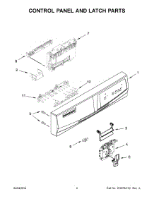 03 - Control Panel And Latch Parts parts for Whirlpool Dishwasher WDF310PLAT5 from AppliancePartsPros.com