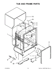 06 - Tub And Frame Parts parts for Whirlpool Dishwasher WDF320PADB0 from AppliancePartsPros.com