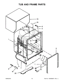 06 - Tub And Frame Parts parts for Whirlpool Dishwasher WDF320PADD2 from AppliancePartsPros.com