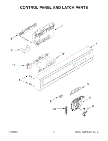 03 - Control Panel And Latch Parts parts for Whirlpool Dishwasher WDF320PADS0 from AppliancePartsPros.com