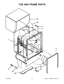 06 - Tub And Frame Parts parts for Whirlpool Dishwasher WDF320PADT1 from AppliancePartsPros.com