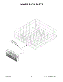 11 - Lower Rack Parts parts for Whirlpool Dishwasher WDF320PADT2 from AppliancePartsPros.com