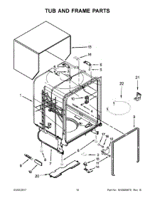 06 - Tub And Frame Parts parts for Whirlpool Dishwasher WDF320PADT3 from AppliancePartsPros.com