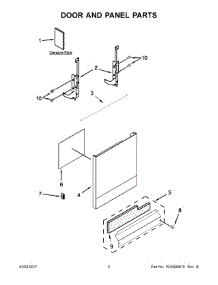 02 - Door And Panel Parts parts for Whirlpool Dishwasher WDF320PADW3 from AppliancePartsPros.com