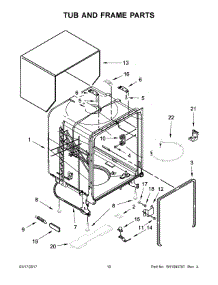 06 - Tub And Frame Parts parts for Whirlpool Dishwasher WDF330PAHD0 from AppliancePartsPros.com