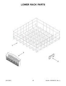 10 - Lower Rack Parts parts for Whirlpool Dishwasher WDF330PAHT0 from AppliancePartsPros.com