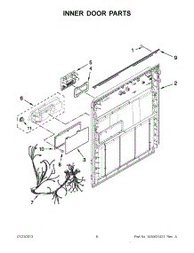 03 - Inner Door Parts parts for Whirlpool Dishwasher WDF510PAYDA from AppliancePartsPros.com