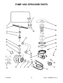 06 - Pump And Sprayarm Parts parts for Whirlpool Dishwasher WDF518SAFB0 from AppliancePartsPros.com