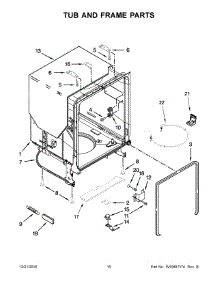 06 - Tub And Frame Parts parts for Whirlpool Dishwasher WDF520PADM7 from AppliancePartsPros.com