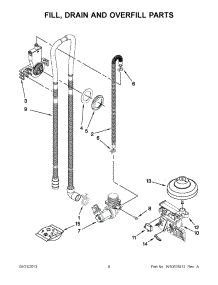 04 - Fill, Drain And Overfill Parts parts for Whirlpool Dishwasher WDF530PAYB6 from AppliancePartsPros.com