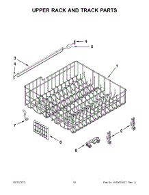 09 - Upper Rack And Track Parts parts for Whirlpool Dishwasher WDF530PAYT6 from AppliancePartsPros.com