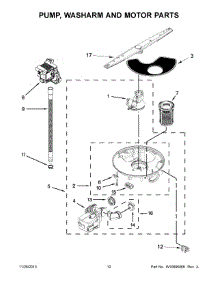 07 - Pump, Washarm And Motor Parts parts for Whirlpool Dishwasher WDF530PAYT7 from AppliancePartsPros.com