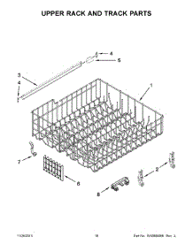 10 - Upper Rack And Track Parts parts for Whirlpool Dishwasher WDF530PAYT7 from AppliancePartsPros.com