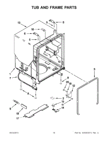 05 - Tub And Frame Parts parts for Whirlpool Dishwasher WDF530PLYB6 from AppliancePartsPros.com