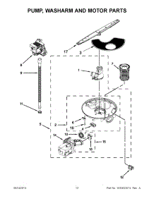 06 - Pump, Washarm And Motor Parts parts for Whirlpool Dishwasher WDF530PLYB6 from AppliancePartsPros.com
