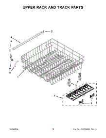 10 - Upper Rack And Track Parts parts for Whirlpool Dishwasher WDF540PADB1 from AppliancePartsPros.com