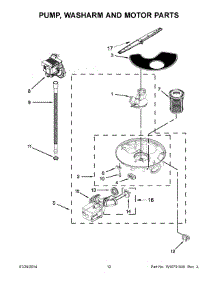 07 - Pump, Washarm And Motor Parts parts for Whirlpool Dishwasher WDF540PADT0 from AppliancePartsPros.com