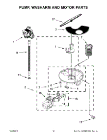 07 - Pump, Washarm And Motor Parts parts for Whirlpool Dishwasher WDF545PAFM0 from AppliancePartsPros.com