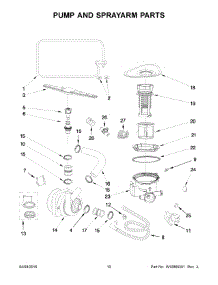 06 - Pump And Sprayarm Parts parts for Whirlpool Dishwasher WDF550SAFB0 from AppliancePartsPros.com