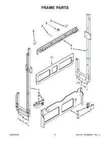 05 - Frame Parts parts for Whirlpool Dishwasher WDF550SAFS0 from AppliancePartsPros.com
