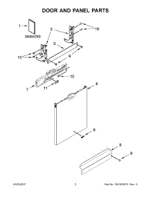 02 - Door And Panel Parts parts for Whirlpool Dishwasher WDF560SAFT1 from AppliancePartsPros.com