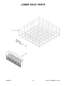 10 - Lower Rack Parts parts for Whirlpool Dishwasher WDF560SAFW0 from AppliancePartsPros.com