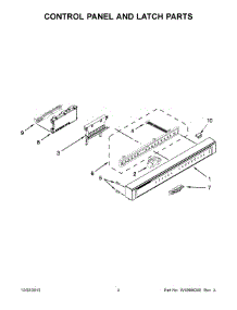 03 - Control Panel And Latch Parts parts for Whirlpool Dishwasher WDF730PAYB7 from AppliancePartsPros.com