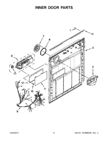 04 - Inner Door Parts parts for Whirlpool Dishwasher WDF730PAYW7 from AppliancePartsPros.com