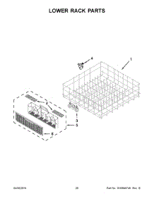 11 - Lower Rack Parts parts for Whirlpool Dishwasher WDF750SAYB3 from AppliancePartsPros.com