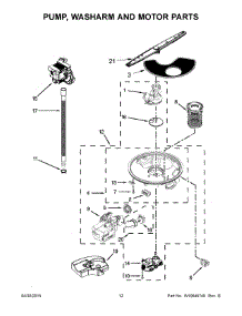 07 - Pump, Washarm And Motor Parts parts for Whirlpool Dishwasher WDF750SAYT3 from AppliancePartsPros.com