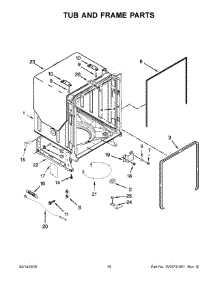 06 - Tub And Frame Parts parts for Whirlpool Dishwasher WDF760SADB0 from AppliancePartsPros.com