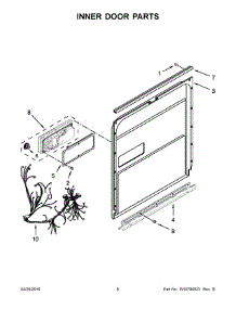04 - Inner Door Parts parts for Whirlpool Dishwasher WDF760SADB1 from AppliancePartsPros.com