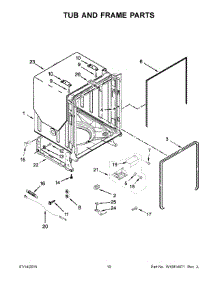 06 - Tub And Frame Parts parts for Whirlpool Dishwasher WDF760SADB2 from AppliancePartsPros.com