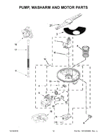 07 - Pump, Washarm And Motor Parts parts for Whirlpool Dishwasher WDF760SADB3 from AppliancePartsPros.com
