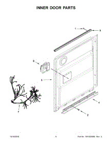 04 - Inner Door Parts parts for Whirlpool Dishwasher WDF760SADT3 from AppliancePartsPros.com