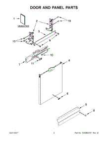 02 - Door And Panel Parts parts for Whirlpool Dishwasher WDF770SAFZ0 from AppliancePartsPros.com