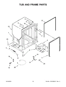 06 - Tub And Frame Parts parts for Whirlpool Dishwasher WDF770SAFZ1 from AppliancePartsPros.com