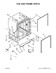 06 - Tub And Frame Parts parts for Whirlpool Dishwasher WDF775SAYB3 from AppliancePartsPros.com