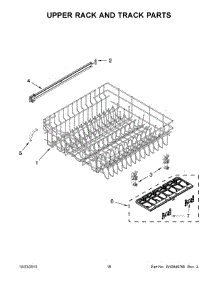 10 - Upper Rack And Track Parts parts for Whirlpool Dishwasher WDF775SAYB3 from AppliancePartsPros.com
