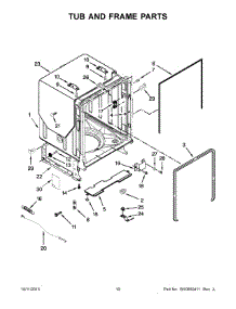 06 - Tub And Frame Parts parts for Whirlpool Dishwasher WDF780SLYM3 from AppliancePartsPros.com