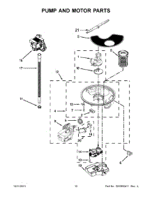 07 - Pump And Motor Parts parts for Whirlpool Dishwasher WDF780SLYW3 from AppliancePartsPros.com