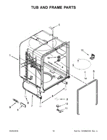 06 - Tub And Frame Parts parts for Whirlpool Dishwasher WDP340PAFB0 from AppliancePartsPros.com
