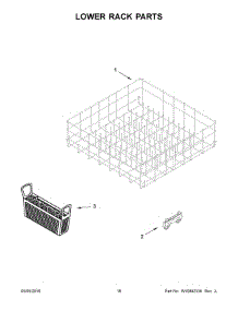 10 - Lower Rack Parts parts for Whirlpool Dishwasher WDP340PAFW0 from AppliancePartsPros.com