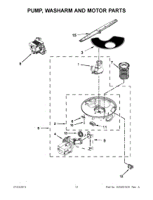 06 - Pump, Washarm And Motor Parts parts for Whirlpool Dishwasher WDP350PAAW3 from AppliancePartsPros.com