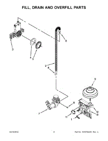 05 - Fill, Drain And Overfill Parts parts for Whirlpool Dishwasher WDP350PAAW4 from AppliancePartsPros.com