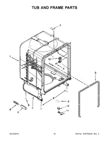 06 - Tub And Frame Parts parts for Whirlpool Dishwasher WDP350PAAW4 from AppliancePartsPros.com