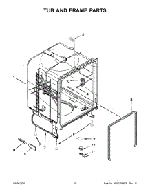 06 - Tub And Frame Parts parts for Whirlpool Dishwasher WDP350PAAW5 from AppliancePartsPros.com