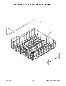 10 - Upper Rack And Track Parts parts for Whirlpool Dishwasher WDP350PAAW5 from AppliancePartsPros.com